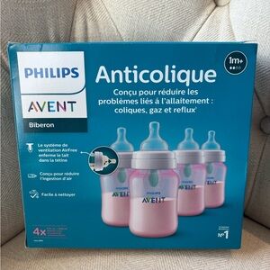 Philips Avent Anti-Colic Baby Bottles – 4 Pack – 9oz/260ml – 1m+ – NEW